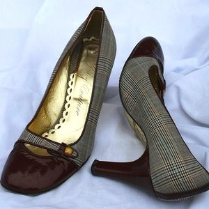 JUICY COUTURE PLAID MARY JANE PUMPS HEELS 10